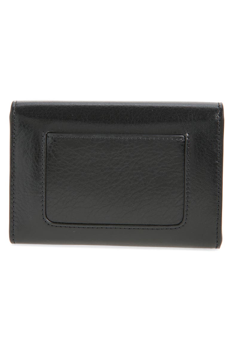 Envelope Compact Leather Wallet, Alternate, color, BLACK