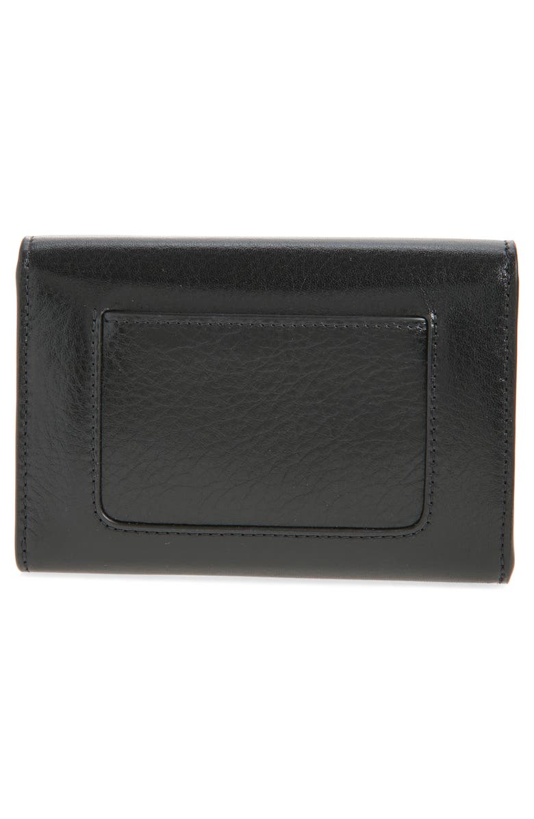 Mulberry Envelope Compact Leather Wallet, Alternate, color, Black