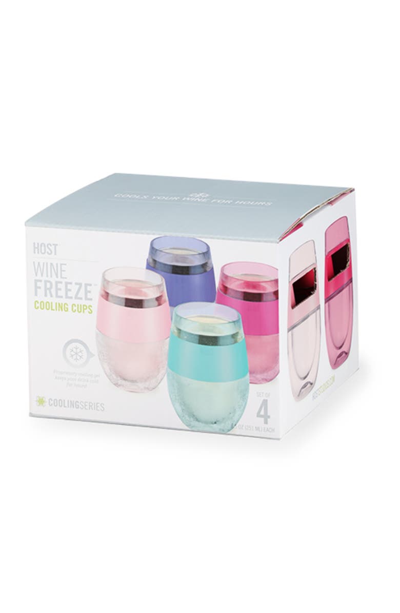 HOST Wine FREEZE Cooling Cup Set of 4, Alternate, color, Tinted