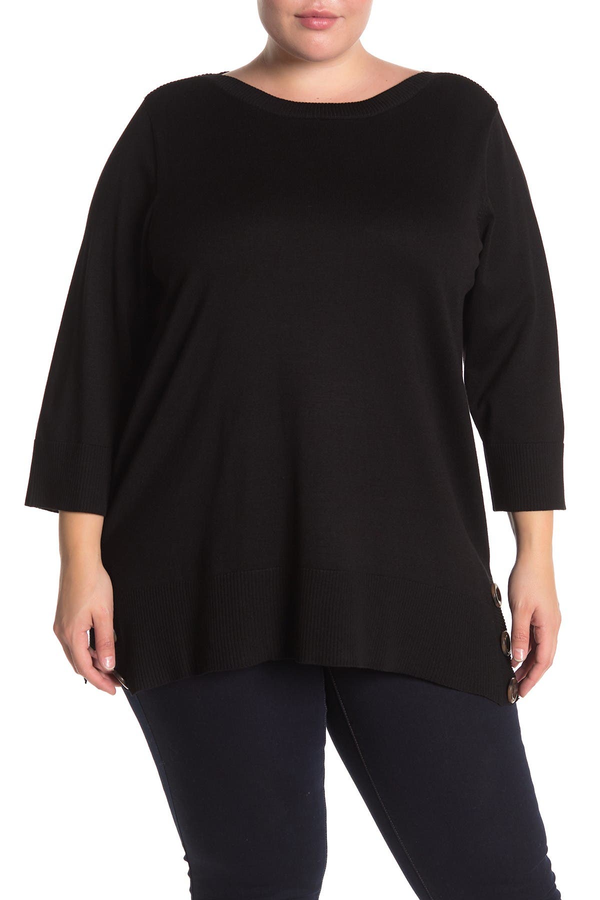 CG Boatneck Side Button Tunic Sweater (Women) | Nordstromrack