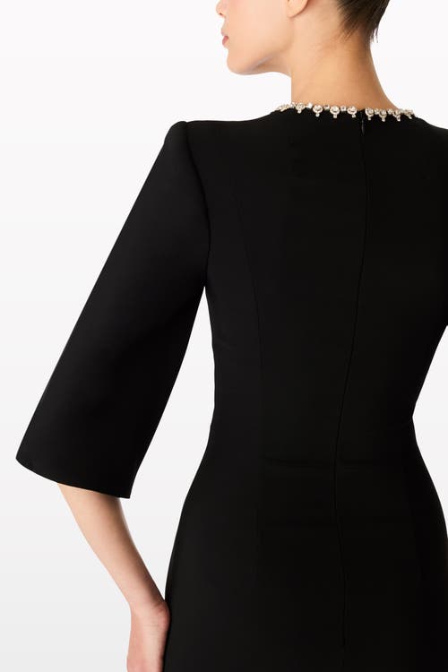 Jenny Packham Grace Midi Dress In Black