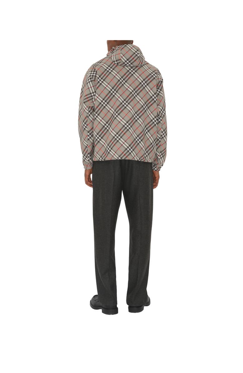 Burberry Reversible Check Hooded Jacket, Alternate, color, Mauve Grey