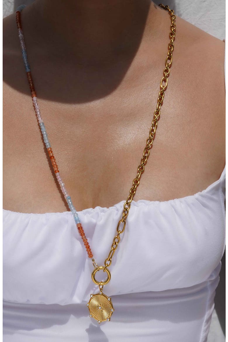 Nea Light Layered Necklace, Alternate, color, GOLD