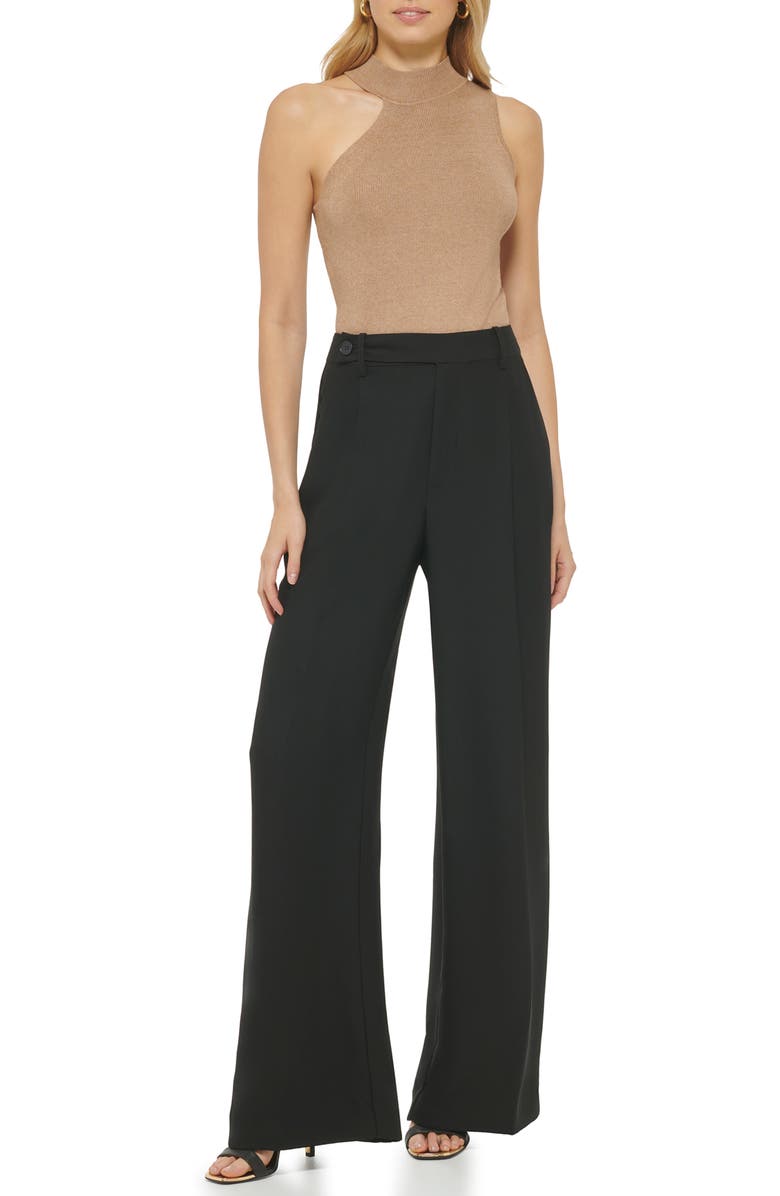 DKNY Crepe Wide Leg Trousers, Alternate, color,