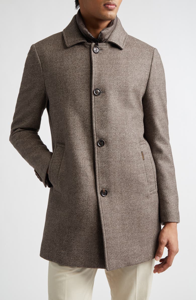 MooRER Monferrato Virgin Wool Coat, Main, color, Taupe
