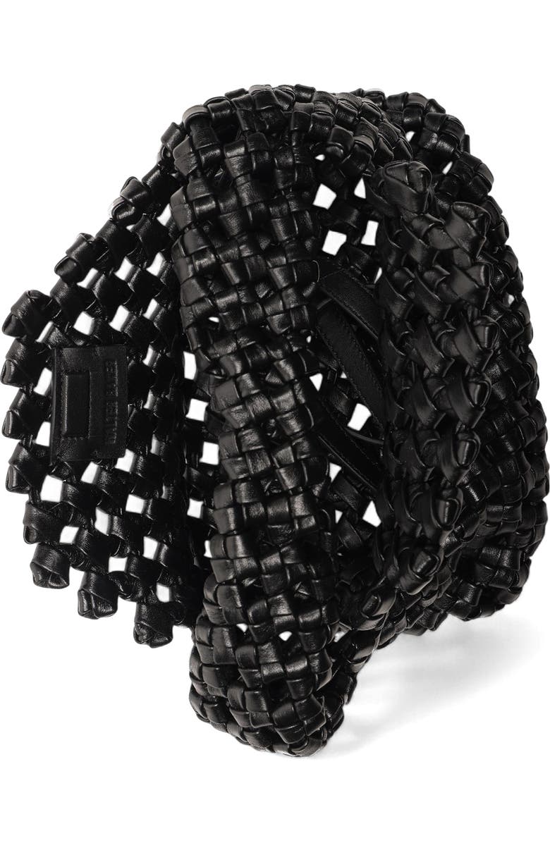 Walter Baker Mackenzie Woven Knot Shoulder Bag, Alternate, color, Black