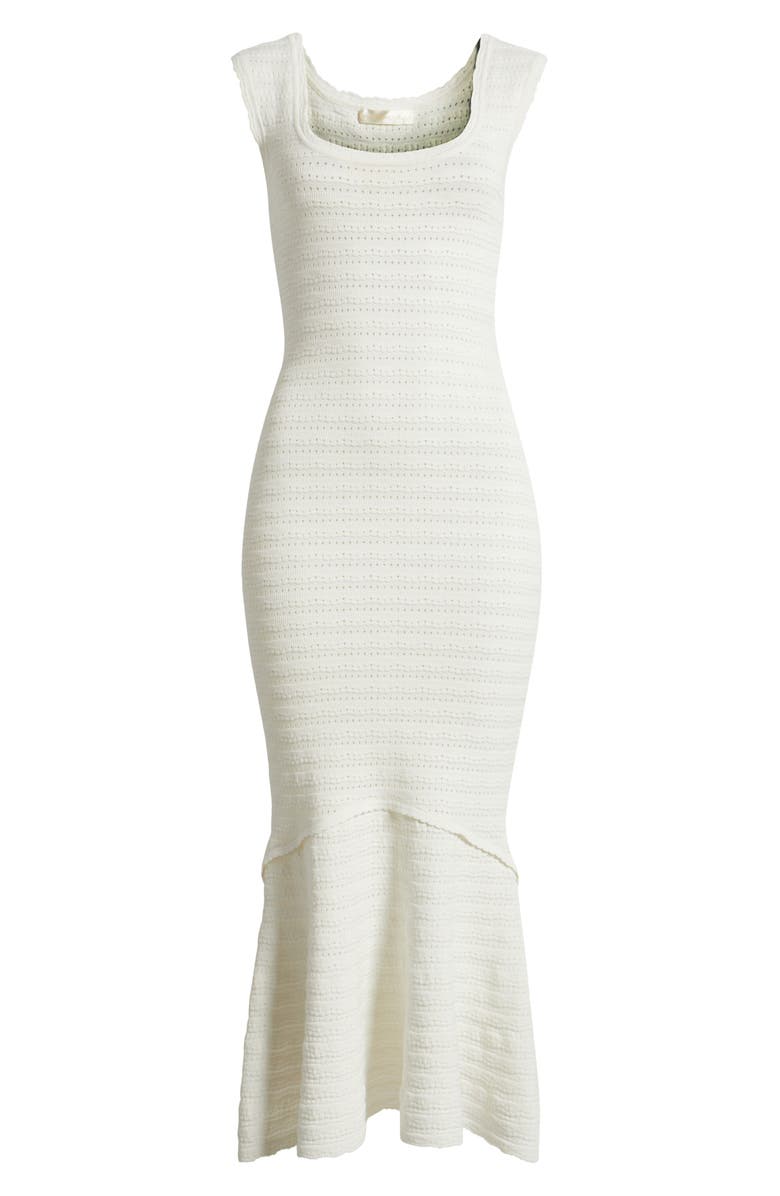 LoveShackFancy Leigh Pointelle Body-Con Dress, Alternate, color, 