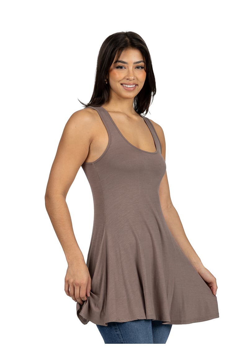 Scoop Neck Sleeveless Tunic Top, Alternate, color, Taupe