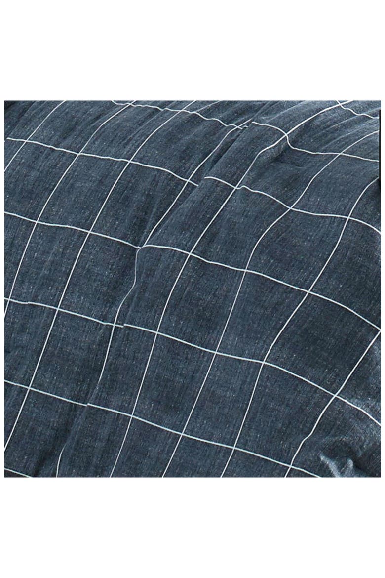 Holden Grid Print Comforter Set, Alternate, color, INDIGO