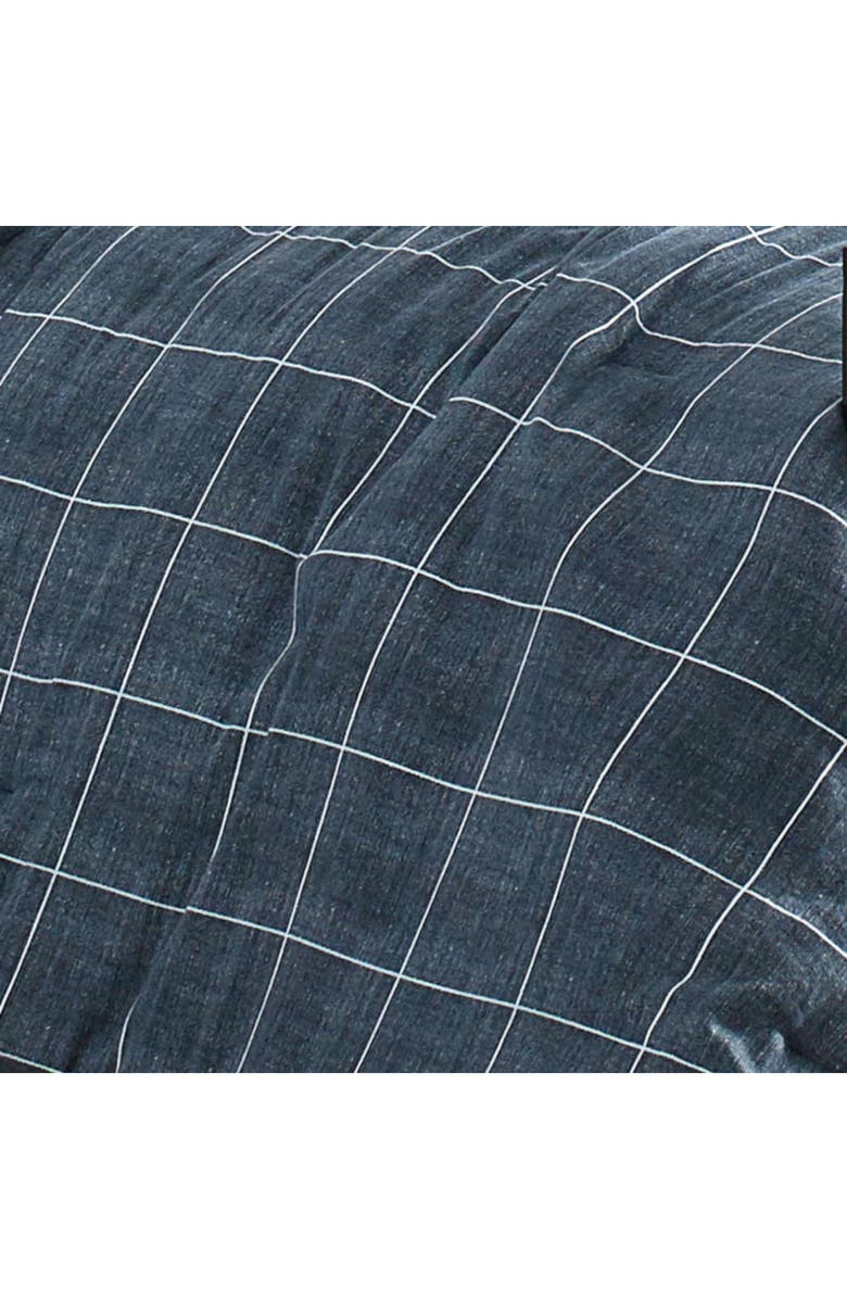 Kenneth Cole Holden Grid Print Comforter Set, Alternate, color, Indigo
