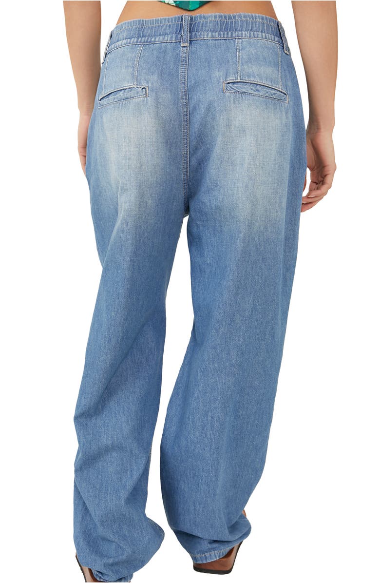 Free People We the Free Luna Denim Tie Waist Pants, Alternate, color, 