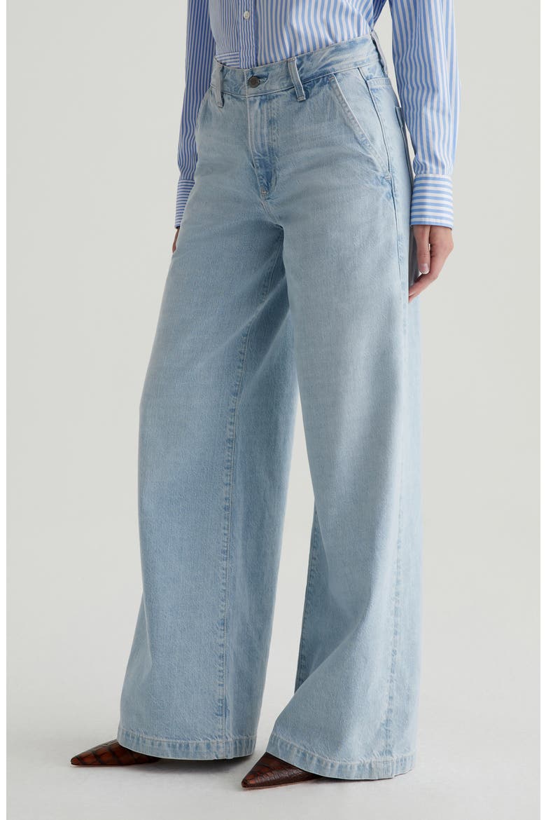 Stella Mid Rise Wide Leg Palazzo Jeans, Alternate, color, IDOL