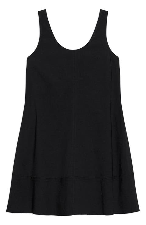 Stretch Linen Blend Tank Dress (Regular & Petite)