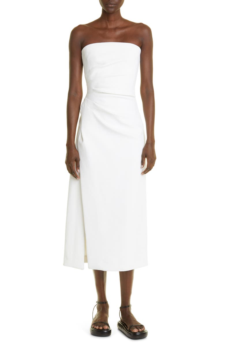 Proenza Schouler Strapless Compact French Terry Dress, Main, color, 