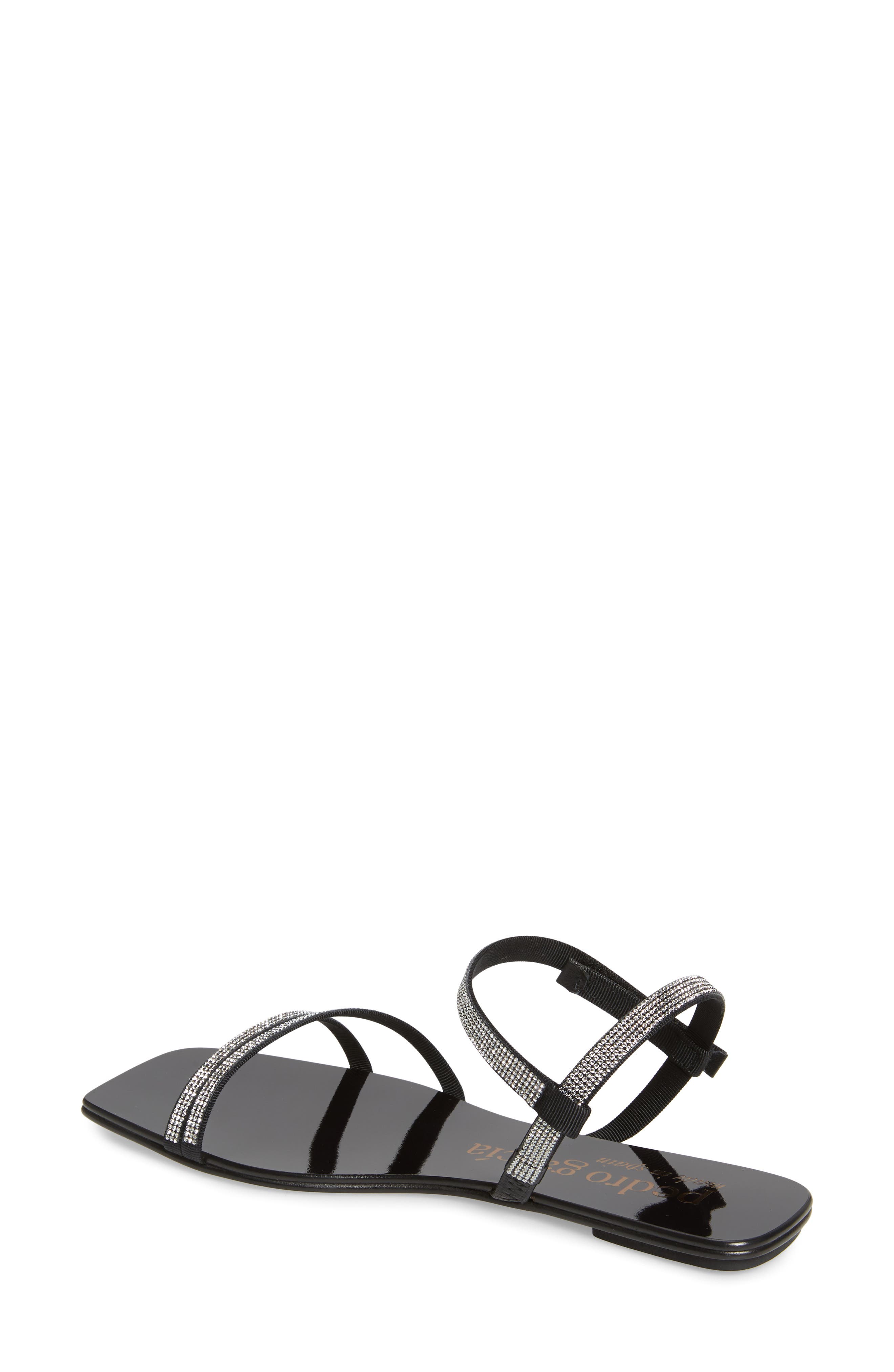 Pedro Garcia Kairi Crystal Embellished Flat Sandal, Alternate, color, 