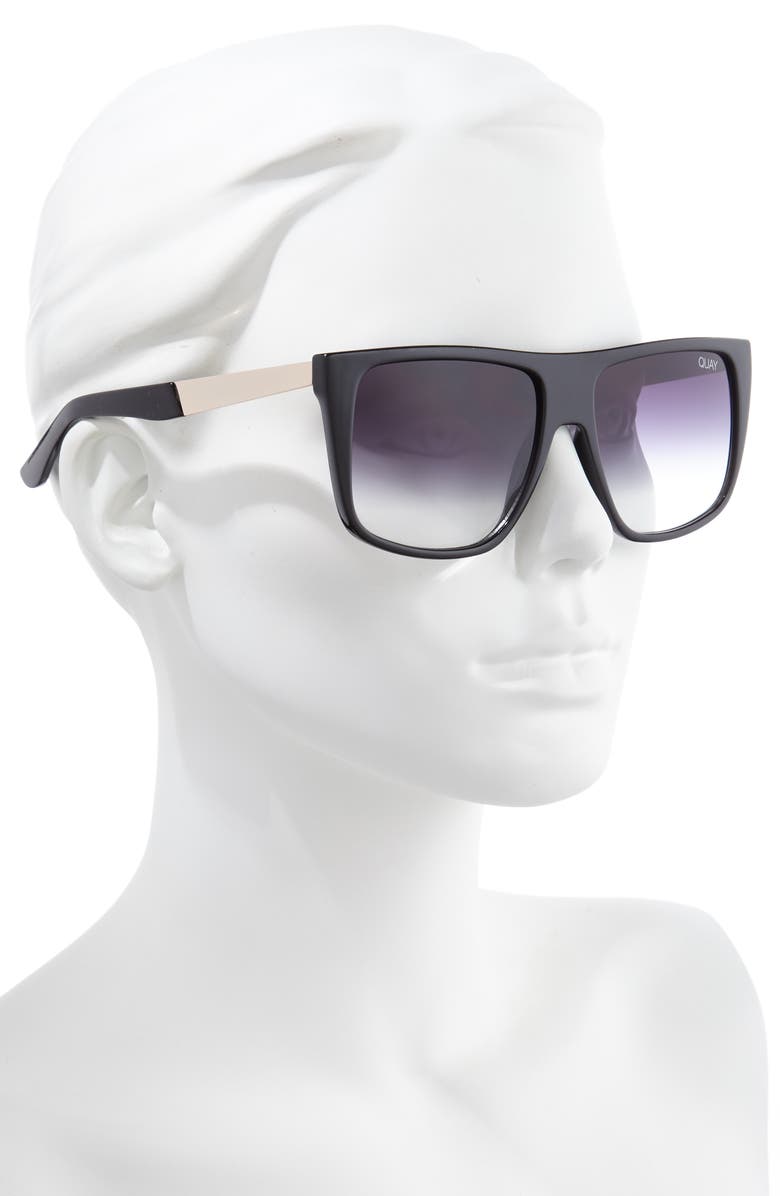 QUAY Australia Incognito 56mm Gradient Flat Top Sunglasses, Alternate, color,