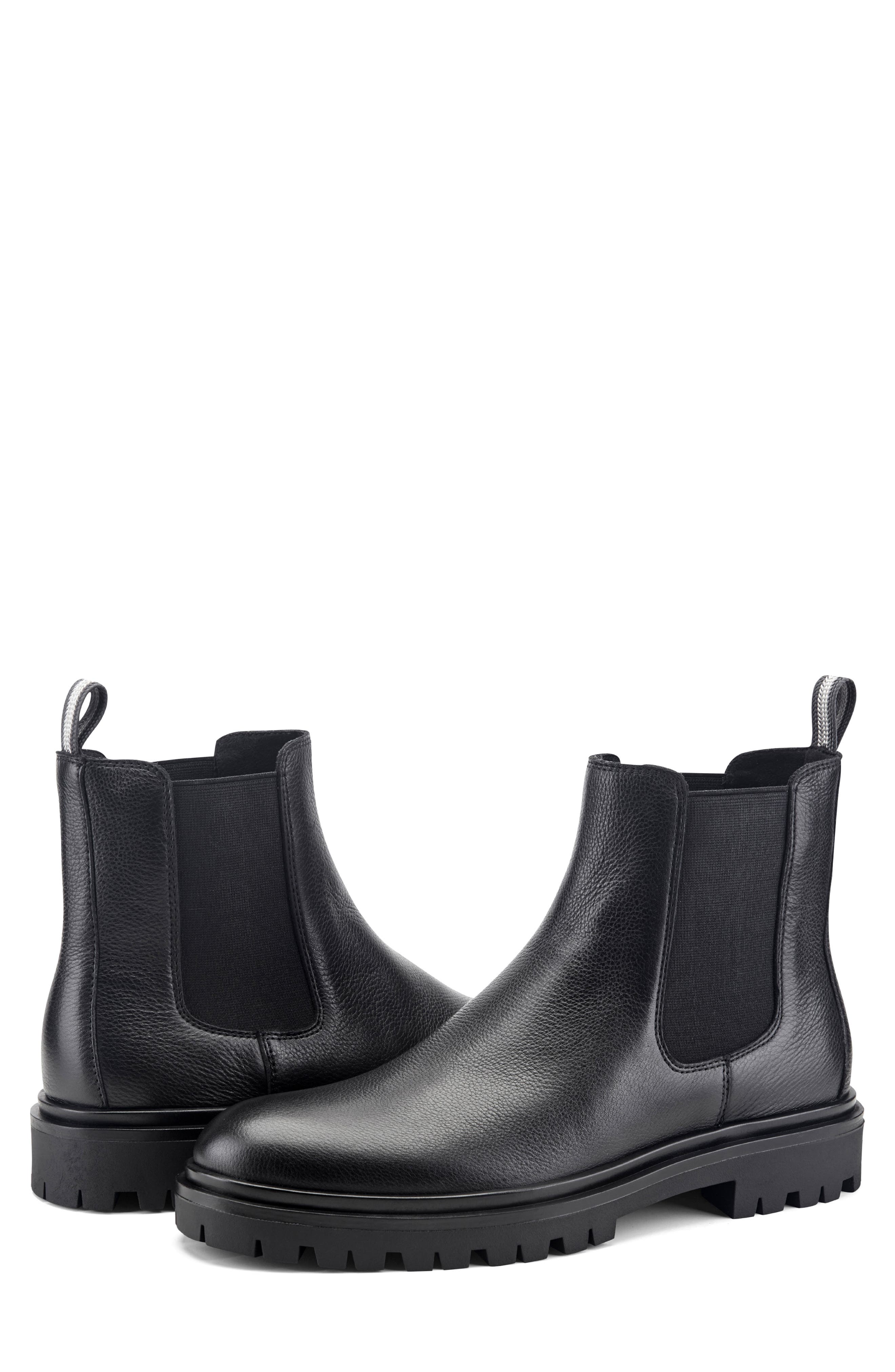 Baylin Leather Chelsea Boot, Alternate, color, BLACK/ BLACK LEATHER