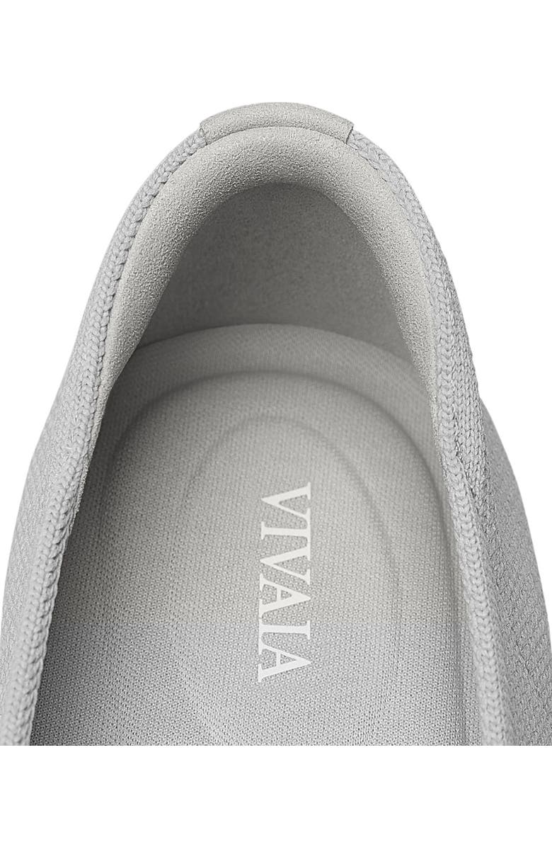 VIVAIA Round-Toe Embroidered Loafers, Alternate, color, Oyster Rich Grey - Moo Cat
