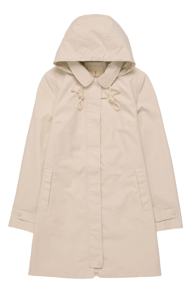 Seasalt Cornwall Cloudburst Waterproof Organic Cotton Coat, Alternate, color, Limestone