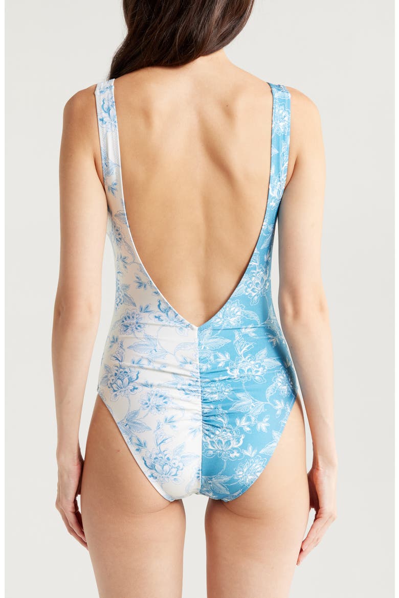 The Lucia Toile One-Piece Swimsuit, Alternate, color, CLASSIC TOILE