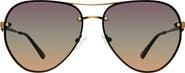 Kurt Geiger London Shoreditch 60mm Rimless Aviator Sunglasses