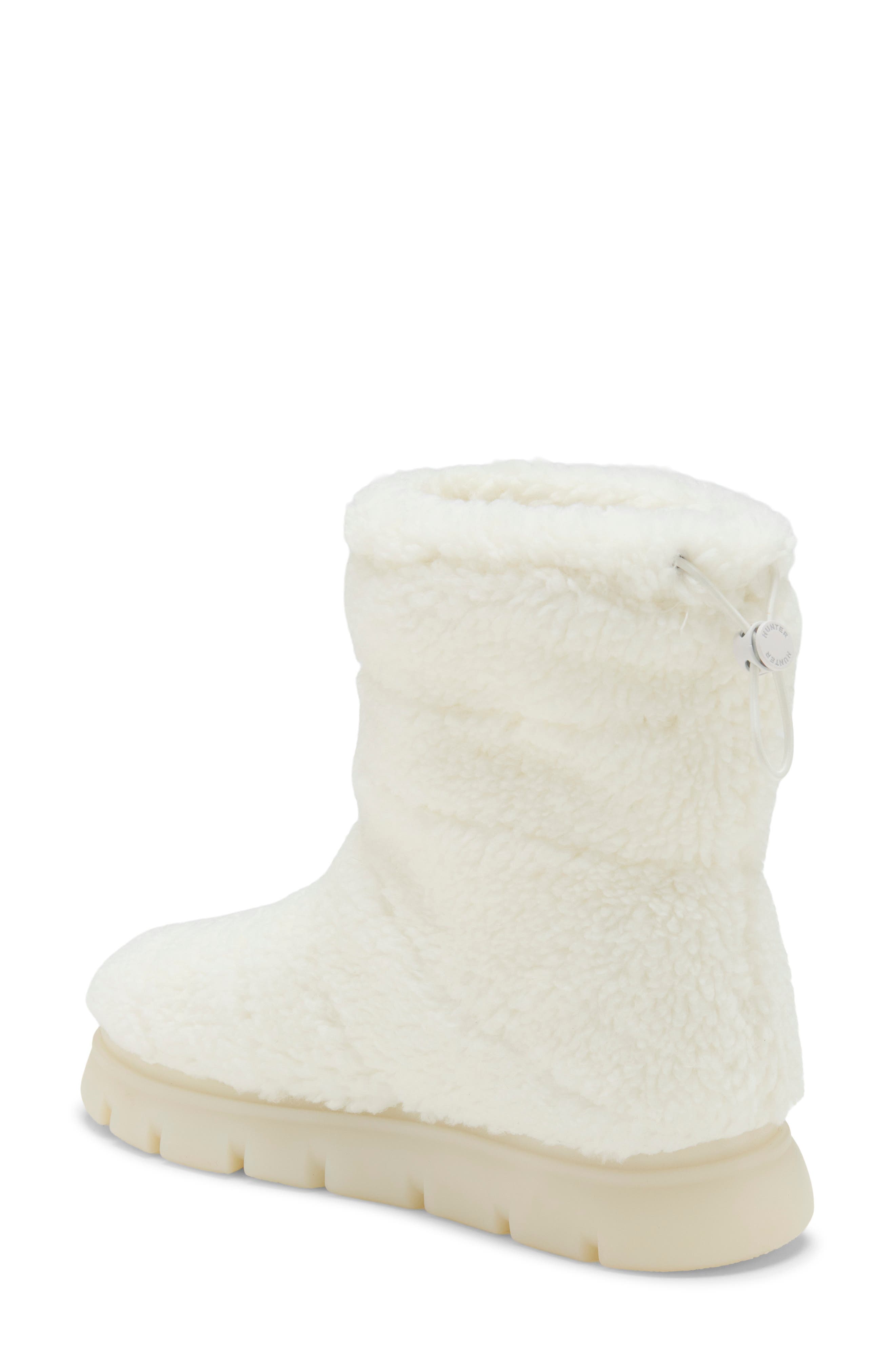 Maran Waterproof High Pile Fleece Boot, Alternate, color, WHITE
