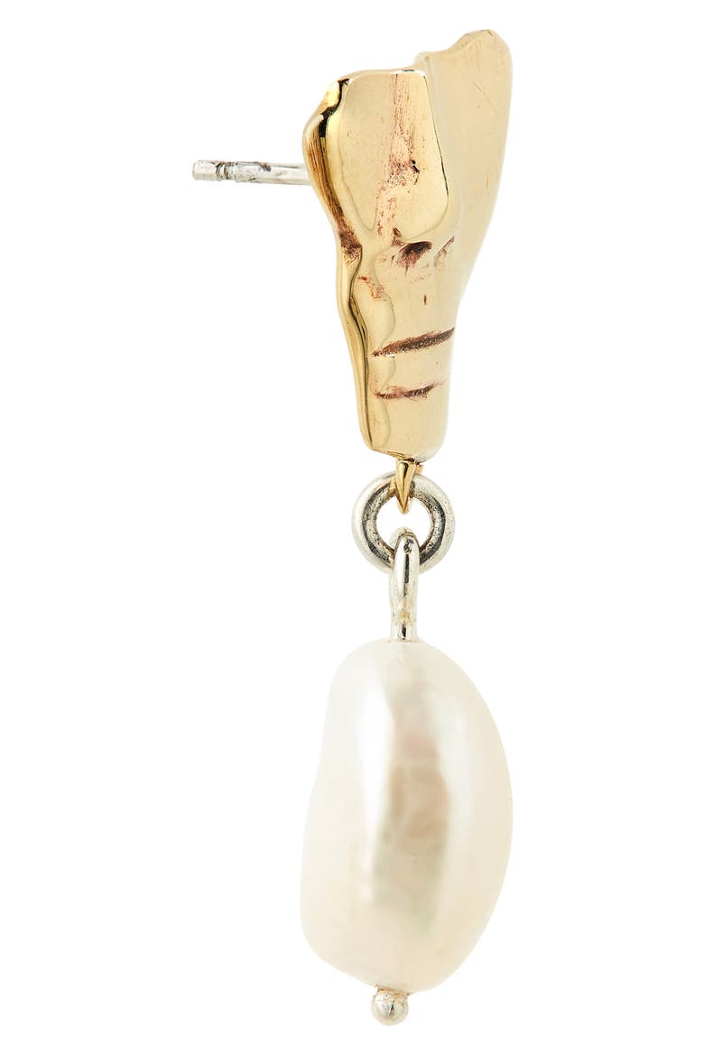 Portra Pearl Drop Earrings, Alternate, color, BRONZE