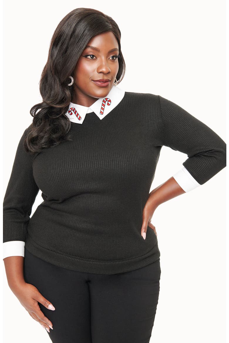 Plus Size Sabrina Sweater, Main, color, Black