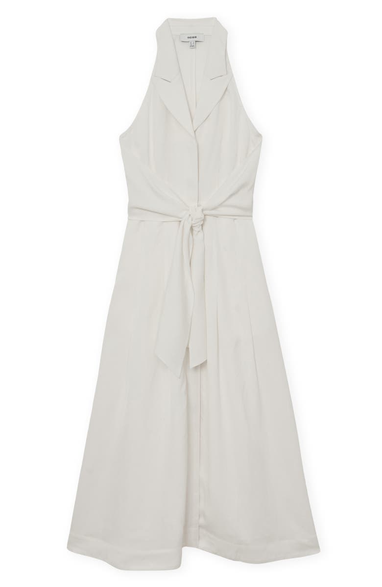 Reiss Tor Tie Waist Sleeveless Maxi Dress, Alternate, color, Ivory