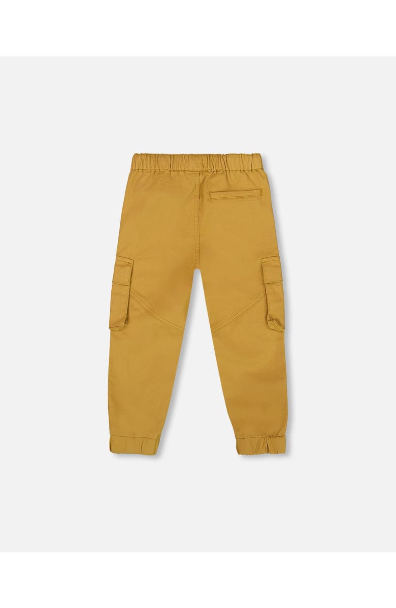 Deux par Deux Twill Jogger Cargo Pants, Alternate, color, Ochre