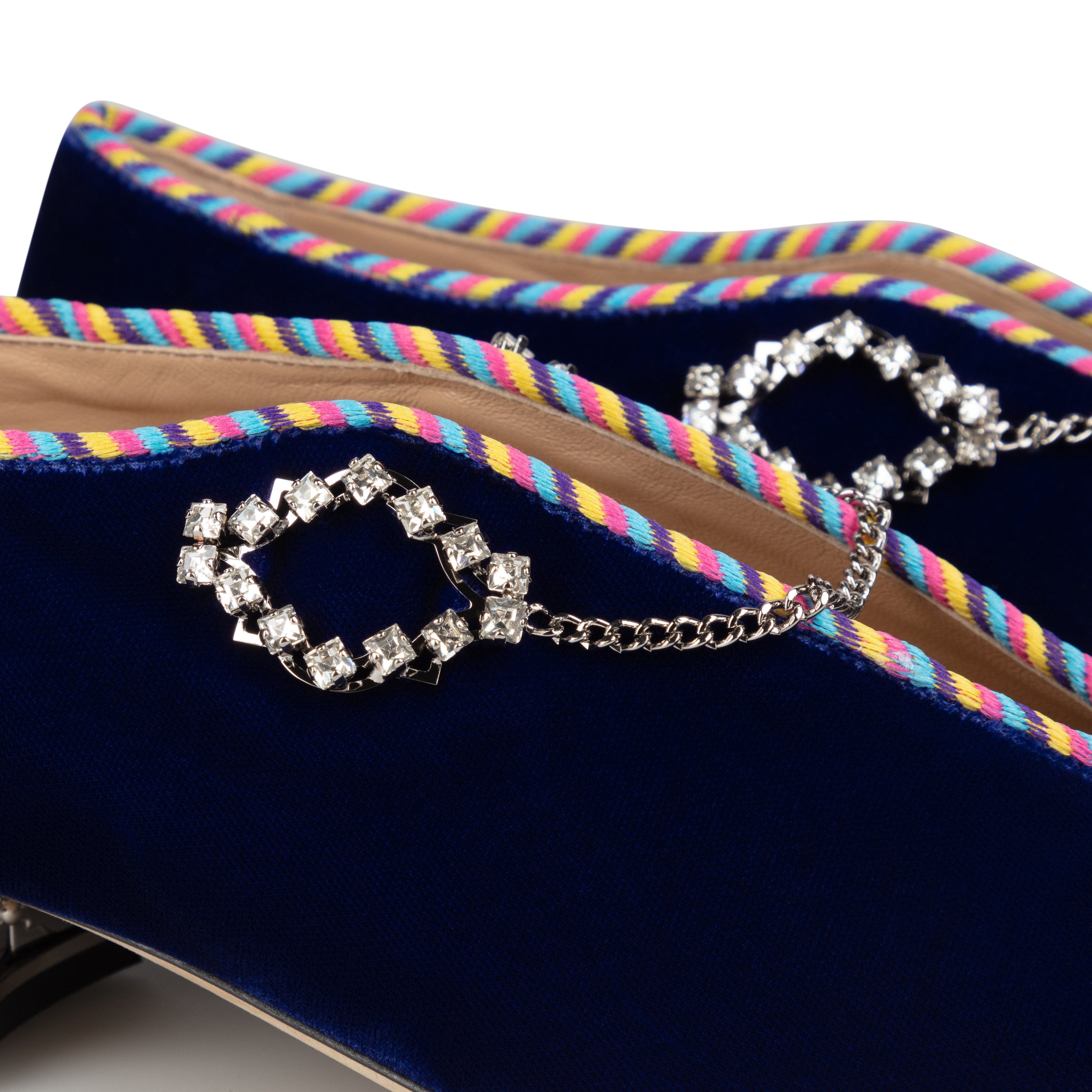 AIMEE ANN LOU Iris Slip-on Oxford in Velvet, Alternate, color, 