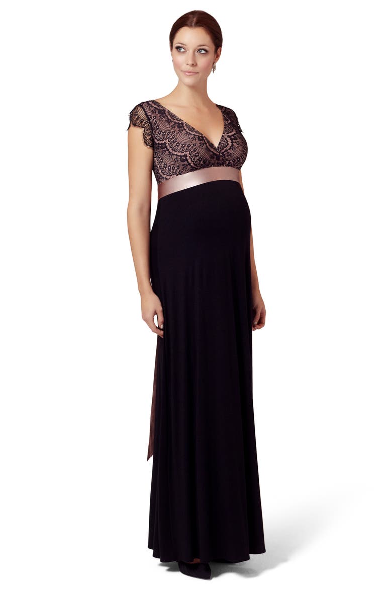 Rosa Maternity Dress, Alternate, color, BLACK