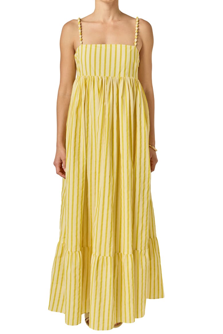 Stripe Sleeveless Maxi Dress, Alternate, color, YELLOW STRIPE