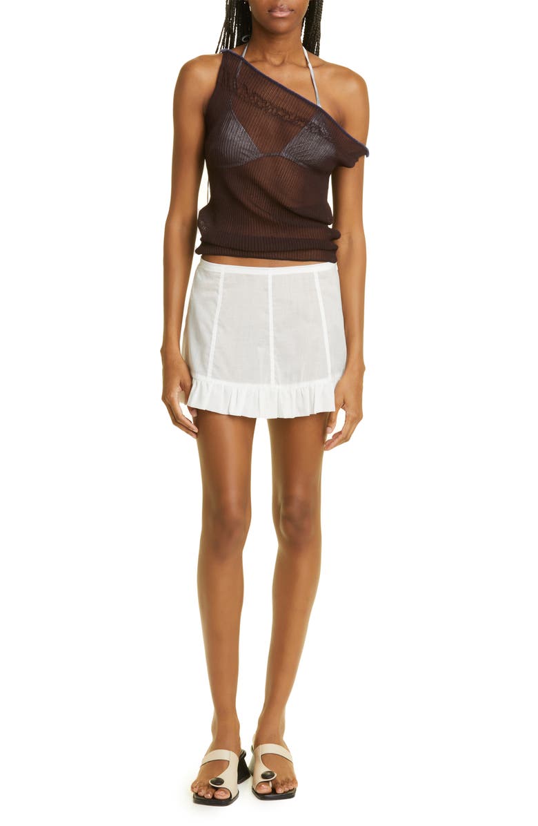 Paloma Wool Cliff Organic Cotton Miniskirt, Alternate, color, 