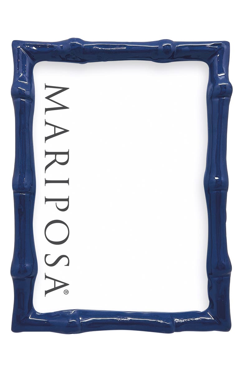 Mariposa Blue Sand Cast Aluminum Picture Frame, Alternate, color, Blue