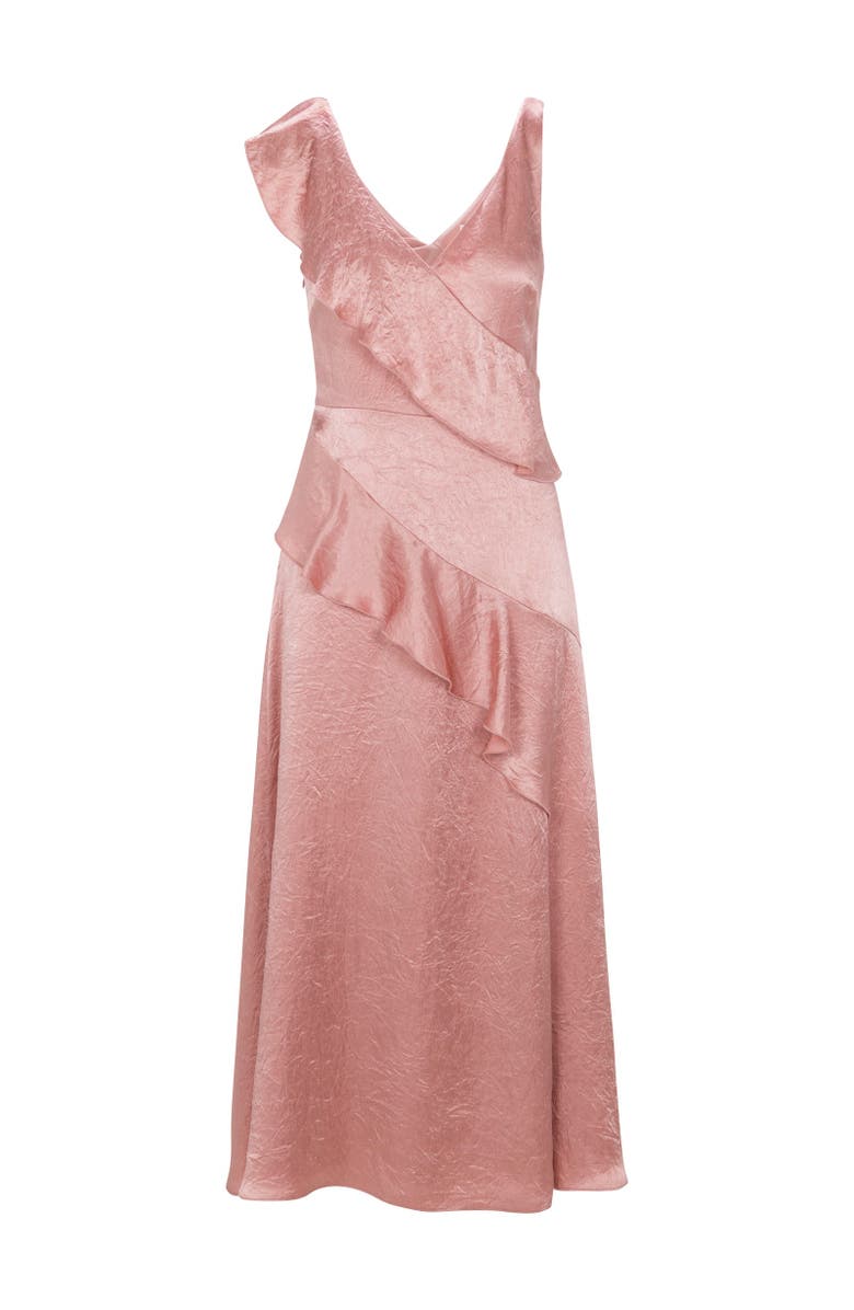 Rebecca Taylor Hollis Satin Dress, Alternate, color, Rouge