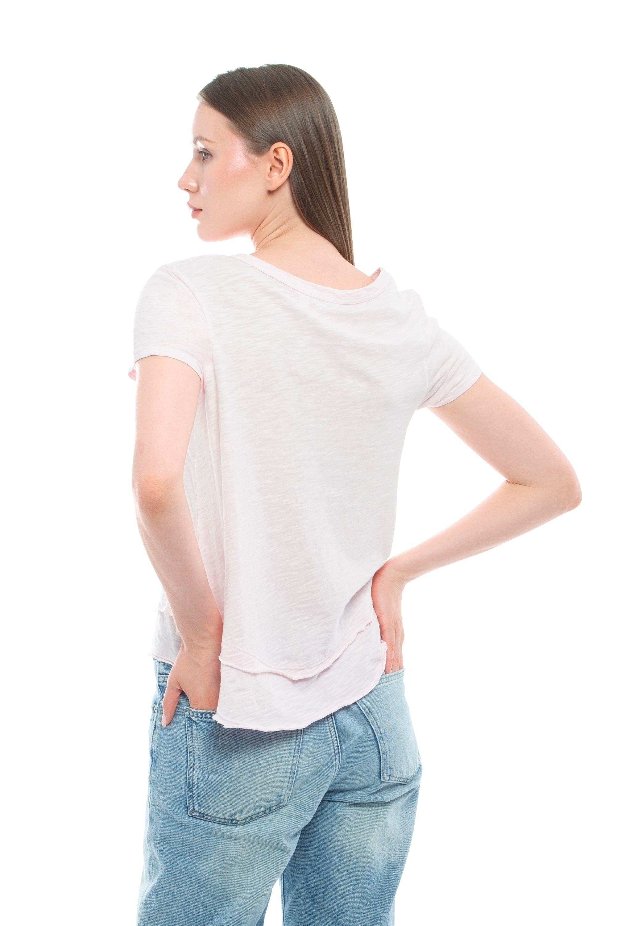 Short Sleeve Mock Layer Tee - image 2