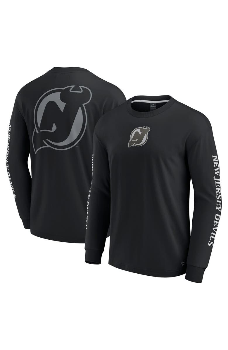 FANATICS Men's Fanatics Black New Jersey Devils Elements Strive Long Sleeve T-Shirt, Main, color, Black