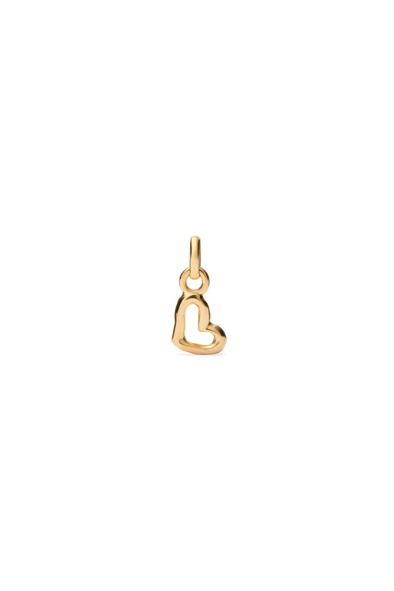 Gold Charm with Heart, Main, color, Gold