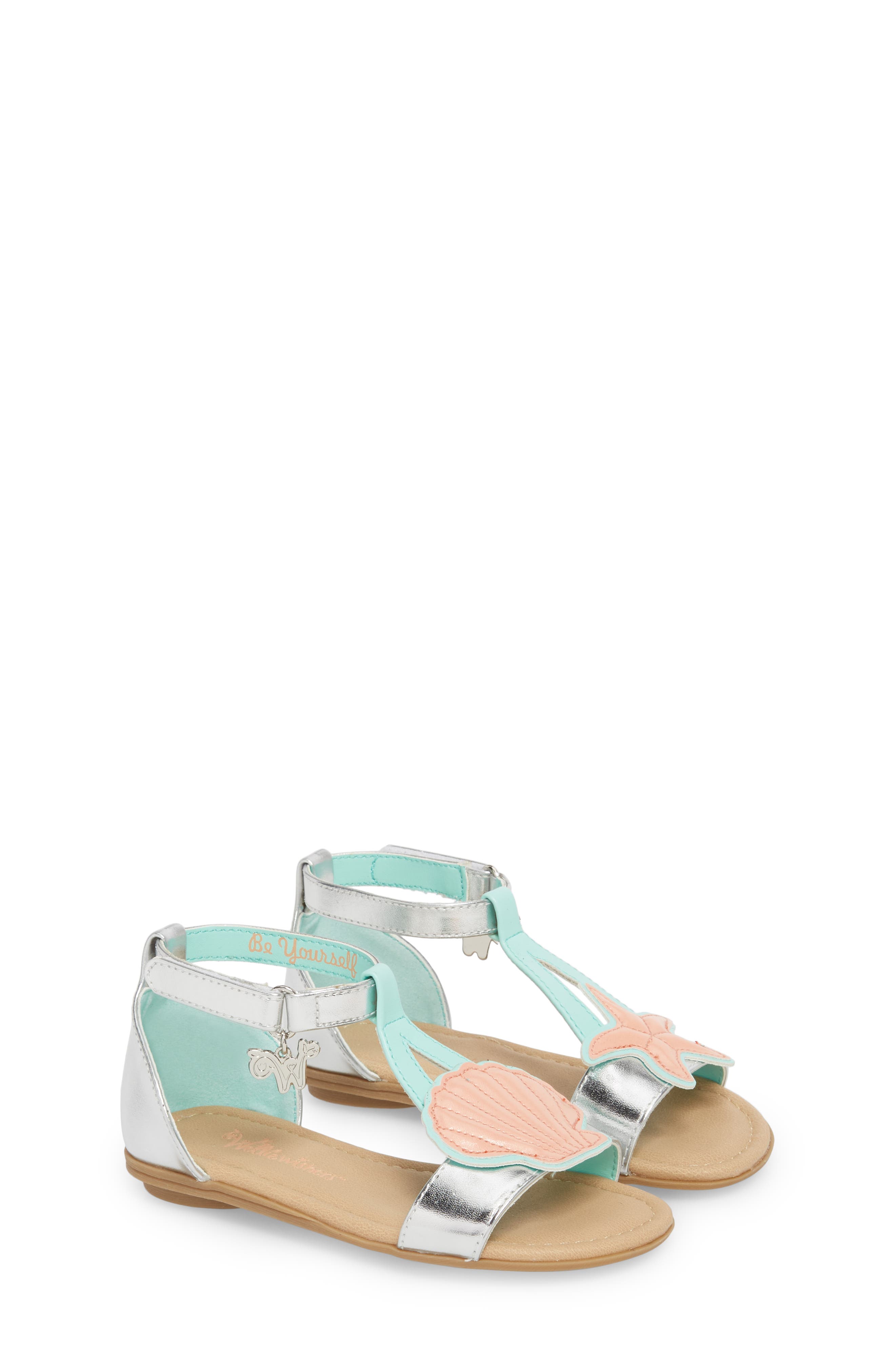 WellieWishers from American Girl Camille Shell Sandal, Alternate, color, 