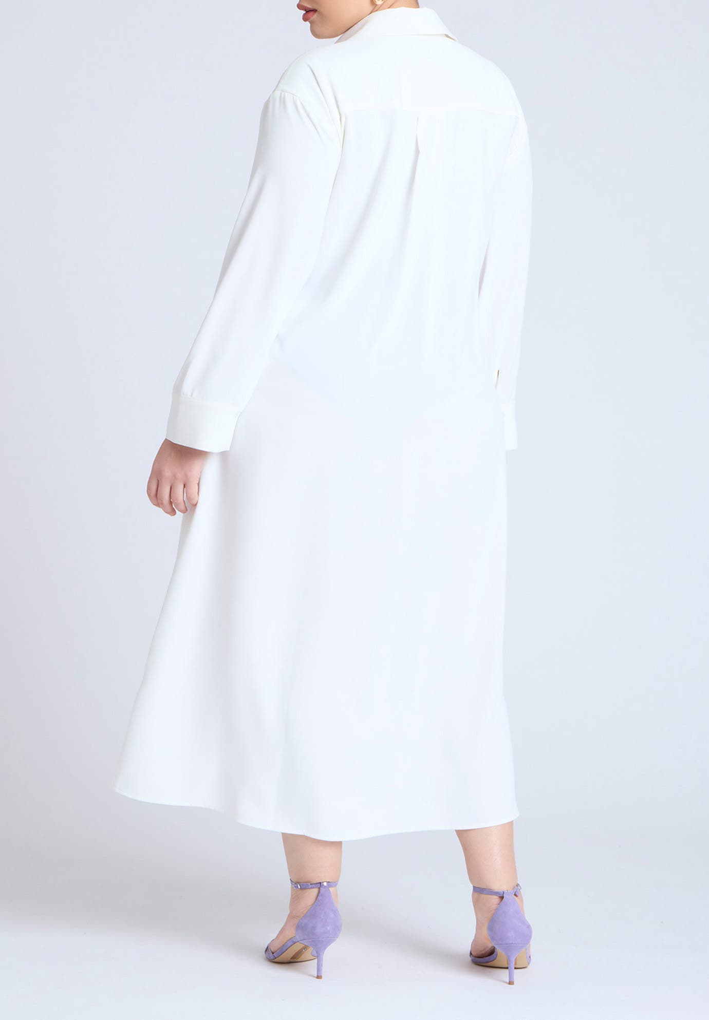 Tie Front Oversized Shirt Dress - image 2