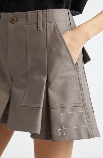 ショートパンツ SACAI Women Shorts Burmudas 06624629 BROWN Sacai Cotton Shorts | Nordstrom