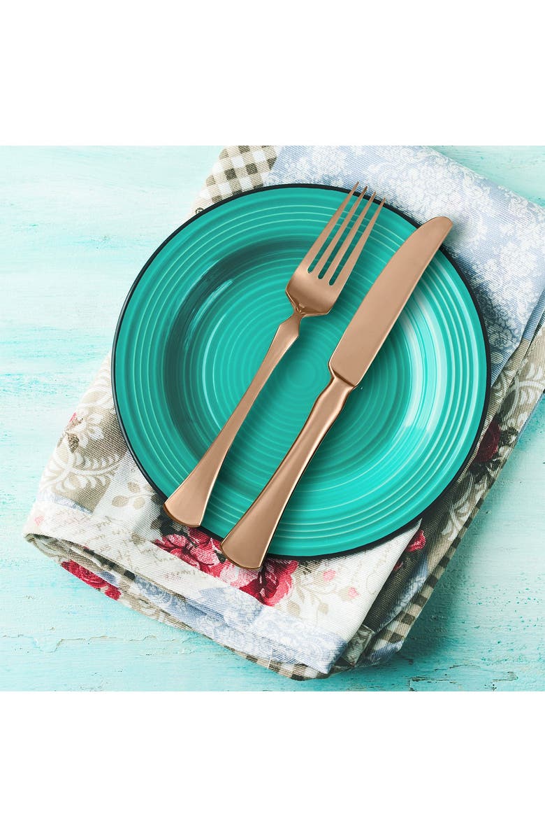 HAMPTON FORGE Skandia Refined Copper 20-Piece Flatware Set, Alternate, color,