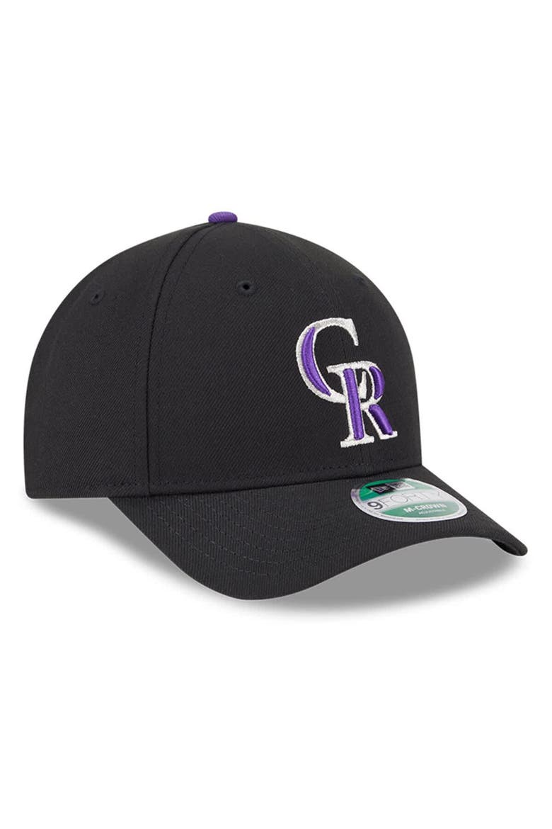 Men's New Era  Black Colorado Rockies Player Replica 9FORTY Adjustable Hat, Alternate, color, Black