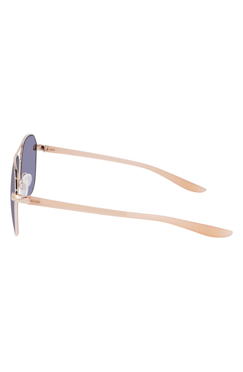 Nike City 61mm Mirrored Aviator Sunglasses, Alternate, color, Rose Gold / Gold