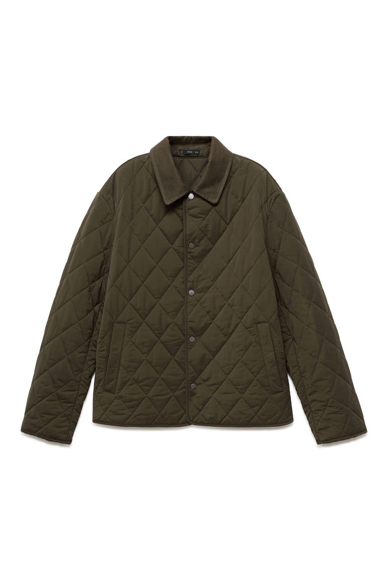 Water Repellent Quilted Jacket, Alternate, color, OLIVE GREEN