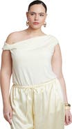 ELOQUII Asym Twist Sleeve Top