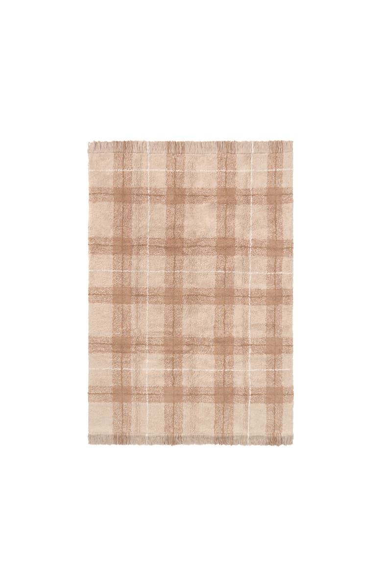 Lorena Canals Washable Rug Tartan, Main, color, Rose