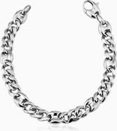 Oradina Mens Command Chain Bracelet in Sterling Silver