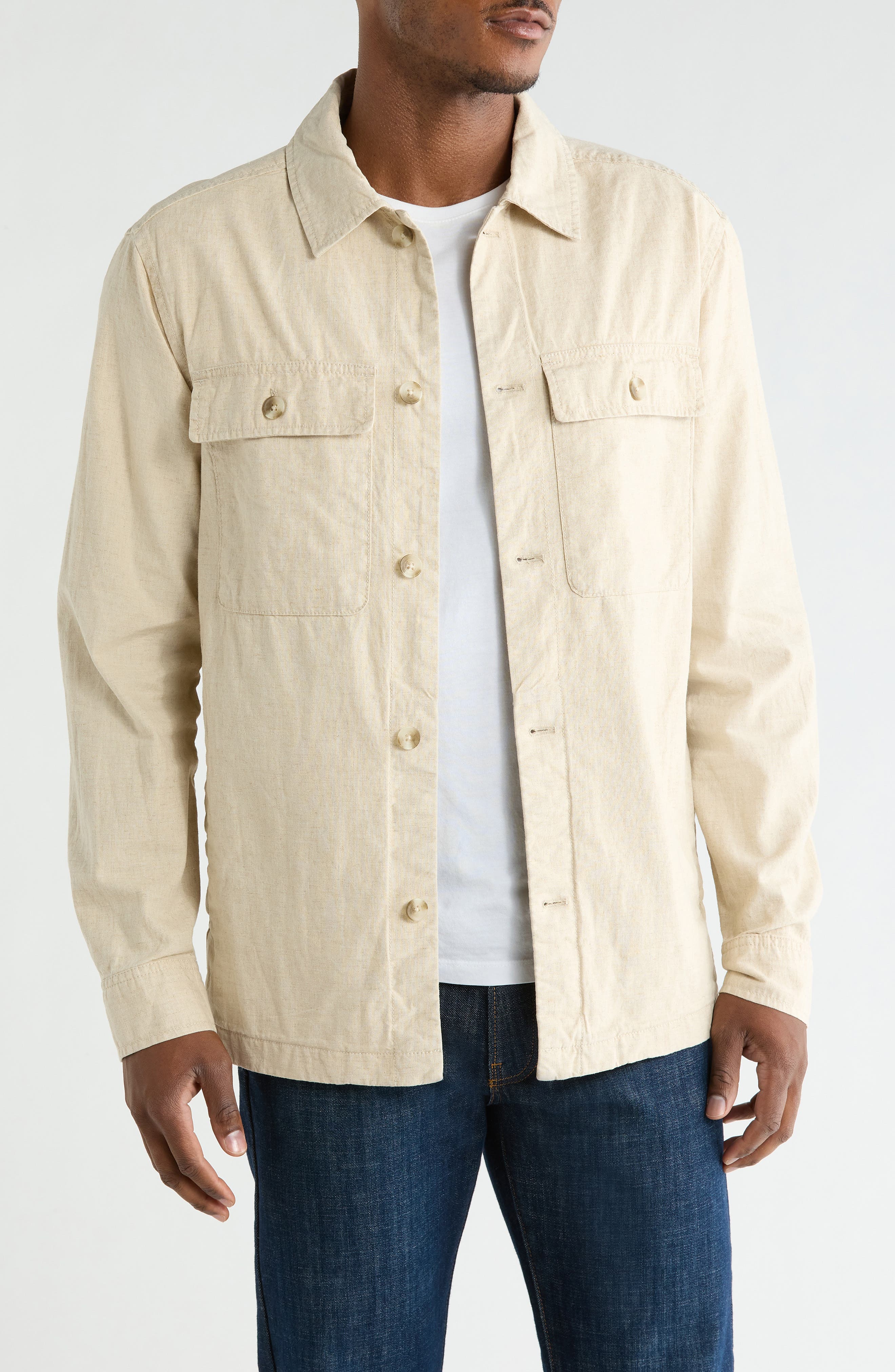 14th & Union Linen & Cotton Shirt Jacket